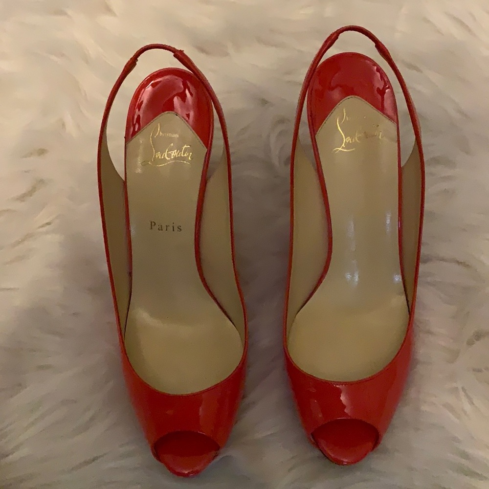 Christian Louboutin lady sling heels